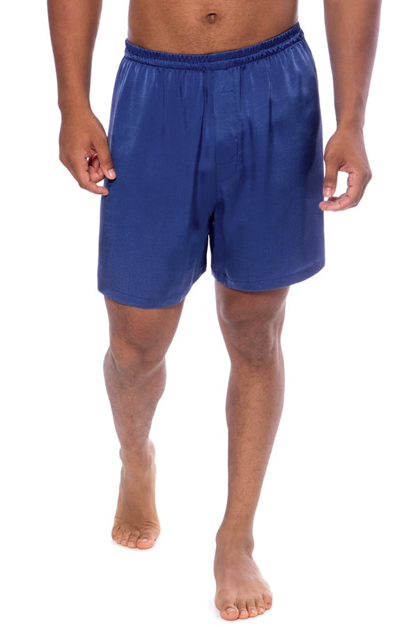 Texere Men's Organic Silk Boxer Fishers Finery Royal Blue Small 