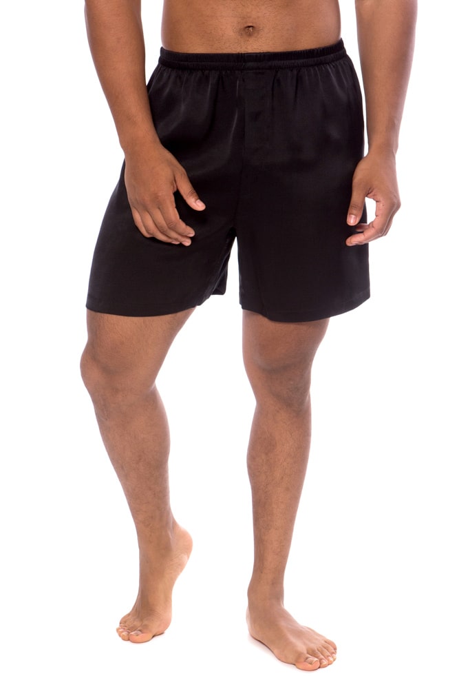 Texere Men's Organic Silk Boxer Fishers Finery Black Small 