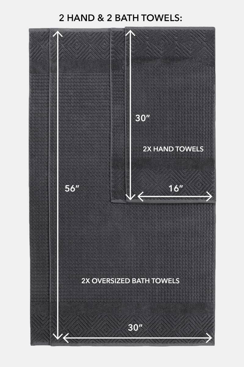 Texere 100% Organic Cotton Diamond Jacquard Towel Set Fishers Finery 