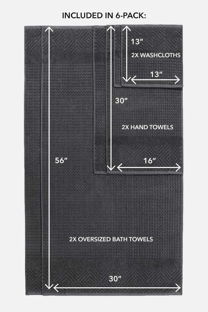 Texere 100% Organic Cotton Diamond Jacquard Towel Set Fishers Finery 