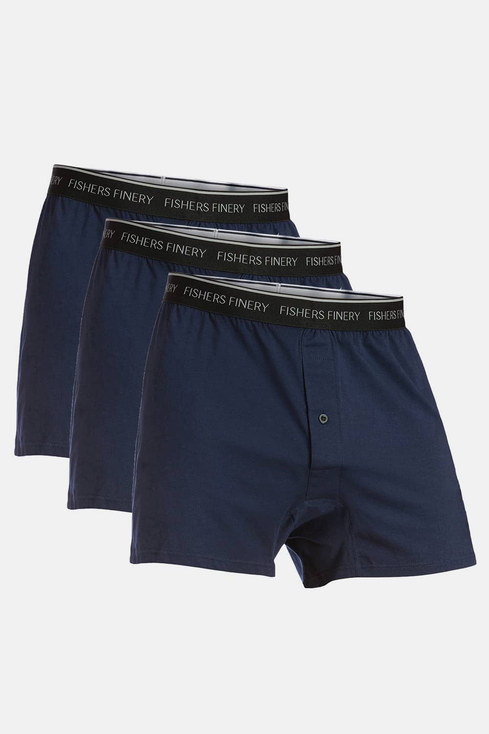 Men's Relaxed Fit Soft Knit Boxer - Multi Pack Options Mens>Underwear Fishers Finery Navy Small 3 Pack
