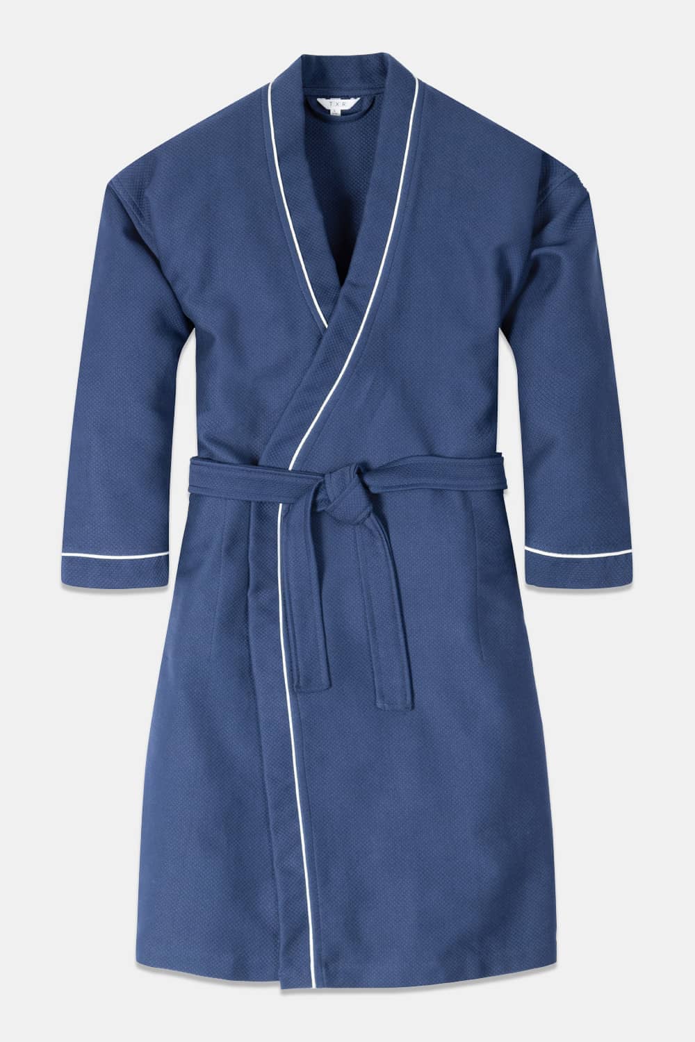 Texere Men's Modal Kimono Bathrobe with Quilted Design Mens>Sleepwear>Robe Fishers Finery MIDNIGHT BLUE MEDIUM 