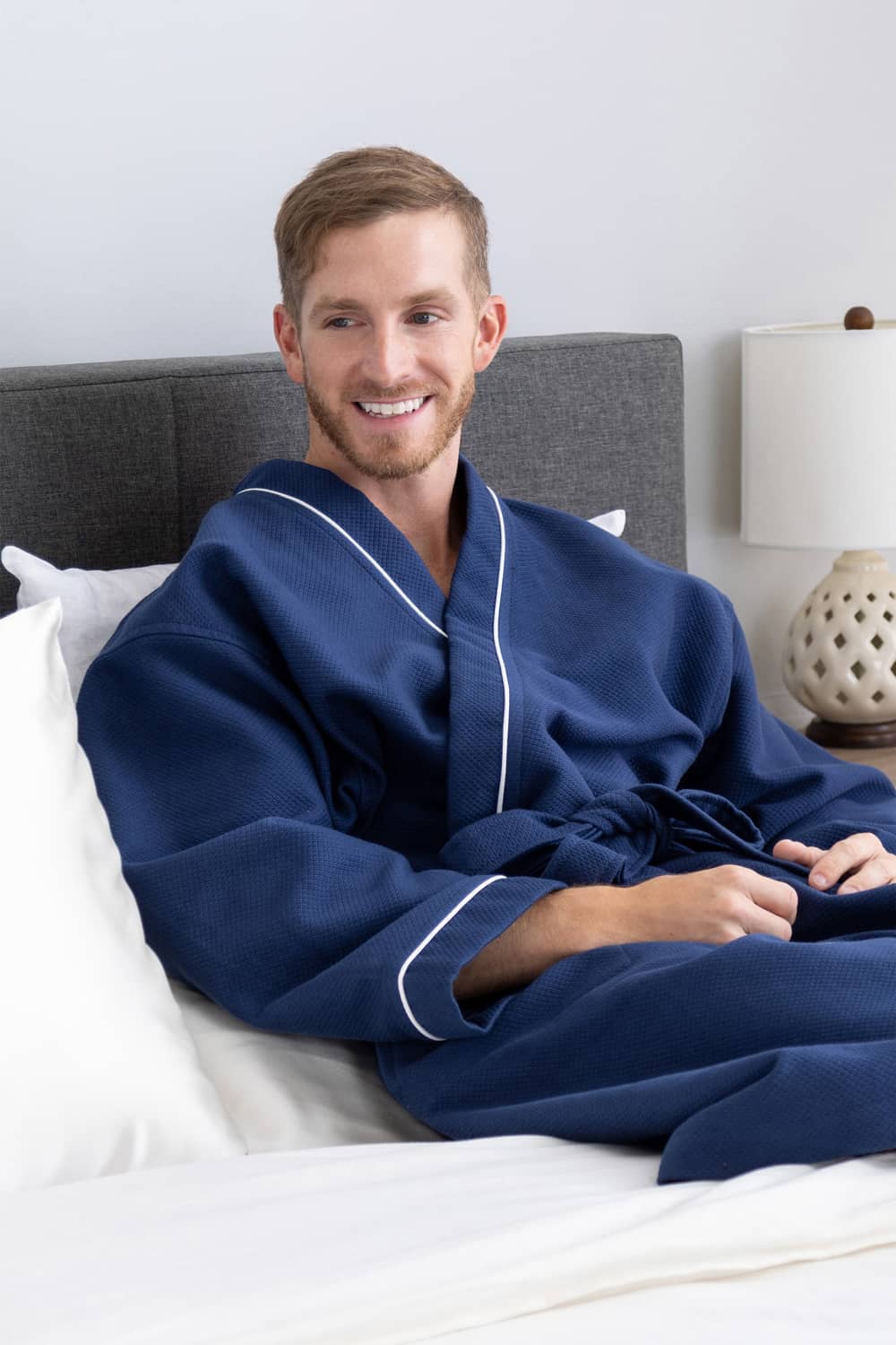 Texere Men&#39;s Modal Kimono Bathrobe with Quilted Design Mens&gt;Sleepwear&gt;Robe Fishers Finery 