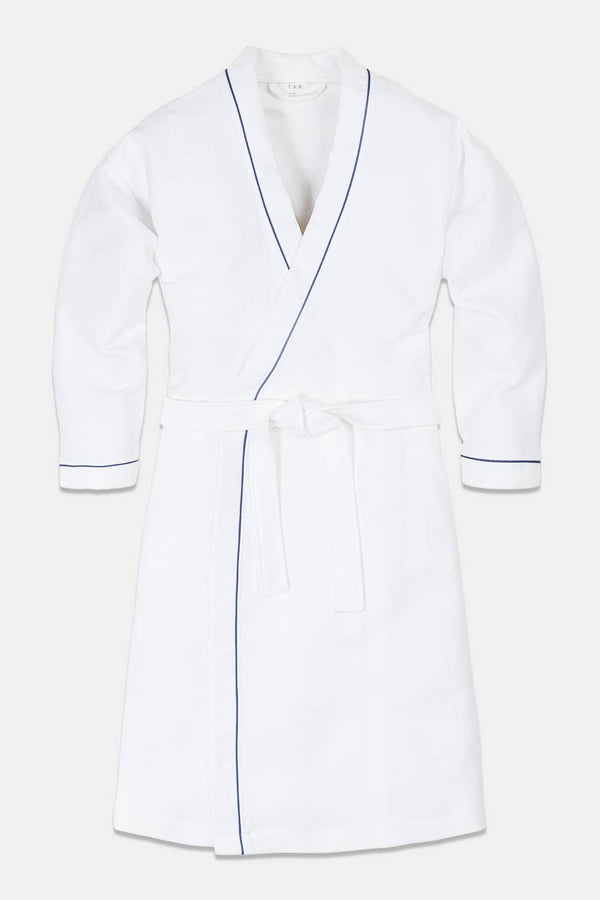 Texere Men's Modal Kimono Bathrobe with Quilted Design Mens>Sleepwear>Robe Fishers Finery WHITE MEDIUM 