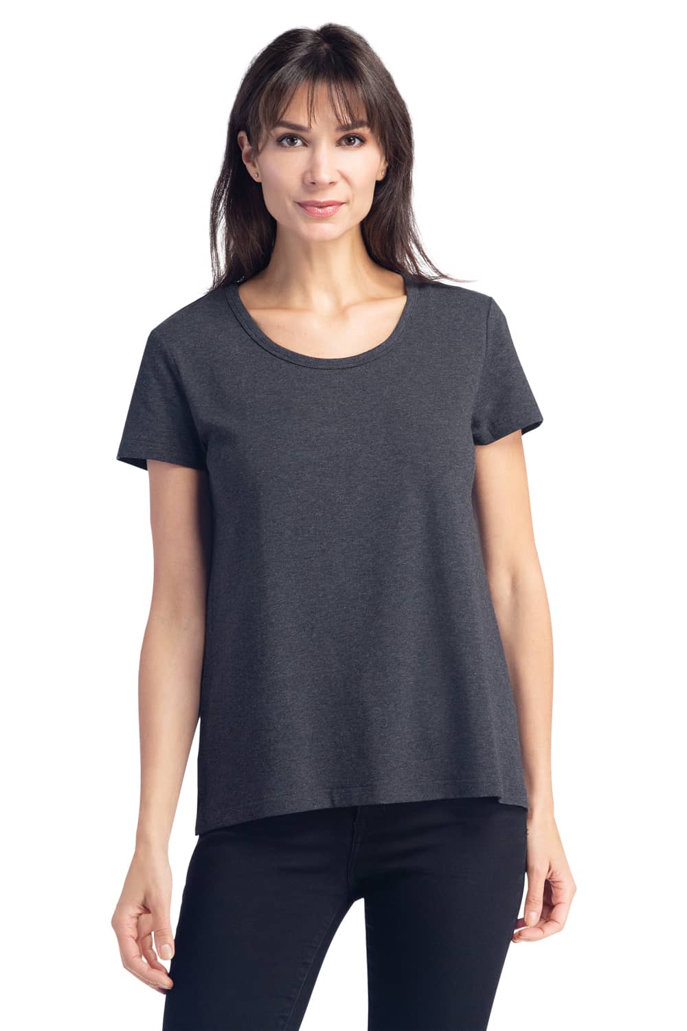 Women's Relaxed EcoFabric™ Scoop Neck Tee Womens>Casual>Top Fishers Finery Heather Gray X-Small 