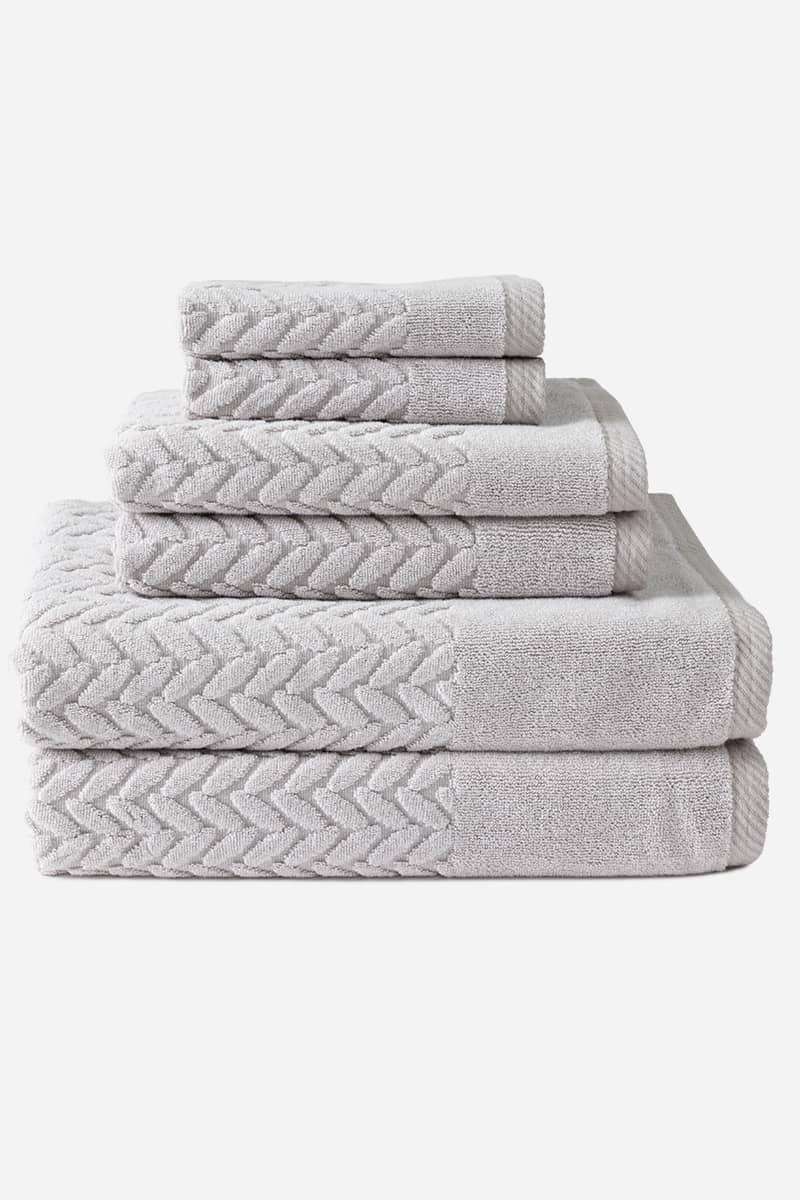 Texere 100% Organic Cotton Cable Knit Jacquard Towel Set