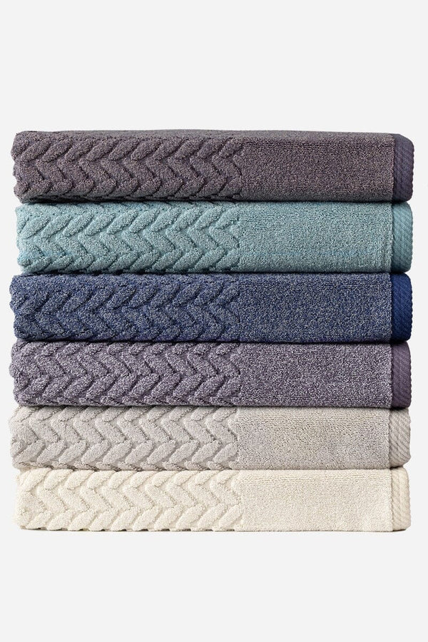 Texere 100% Organic Cotton Cable Knit Jacquard Towel Set Fishers Finery 