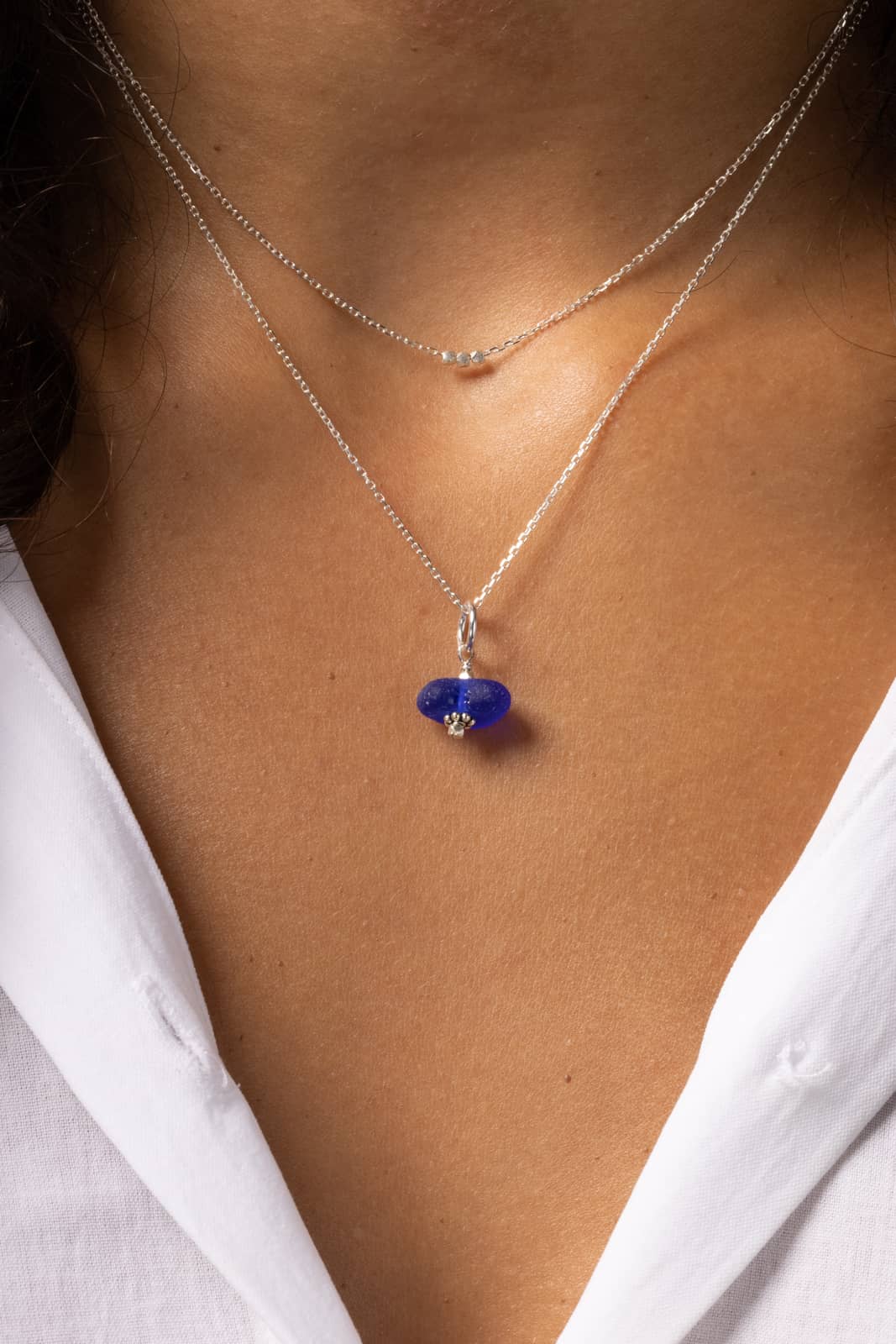Layered Sea Glass Necklace with Gift Box Womens&gt;Accessories&gt;Jewelry Fishers Finery 