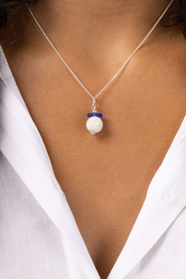 Sea Glass & Diffuser Necklace with Gift Box Womens>Accessories>Jewelry Fishers Finery 