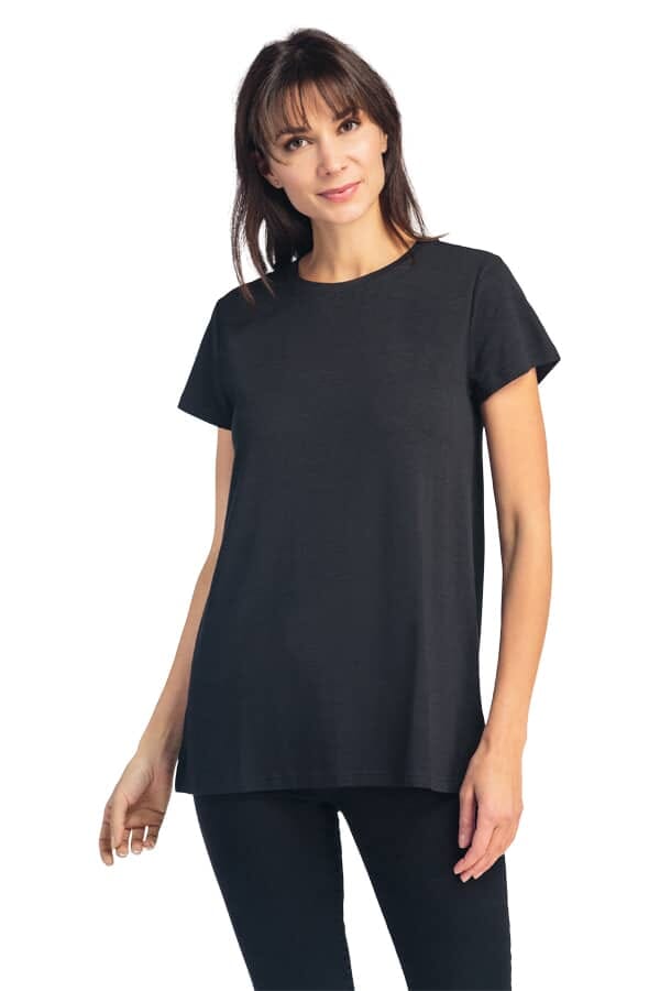 Women's Relaxed EcoFabric™ Crew Neck Tee Womens>Casual>Top Fishers Finery Black X-Small 