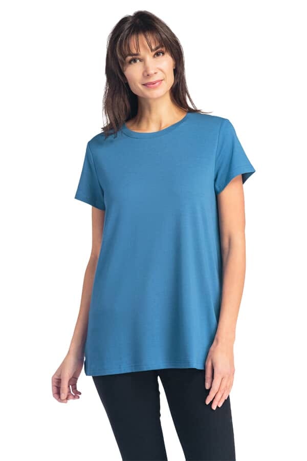 Women's Relaxed EcoFabric™ Crew Neck Tee Womens>Casual>Top Fishers Finery Moonlight Blue Large 