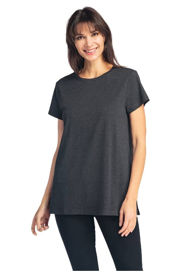 Women's Relaxed EcoFabric™ Crew Neck Tee Womens>Casual>Top Fishers Finery Heather Gray X-Small 