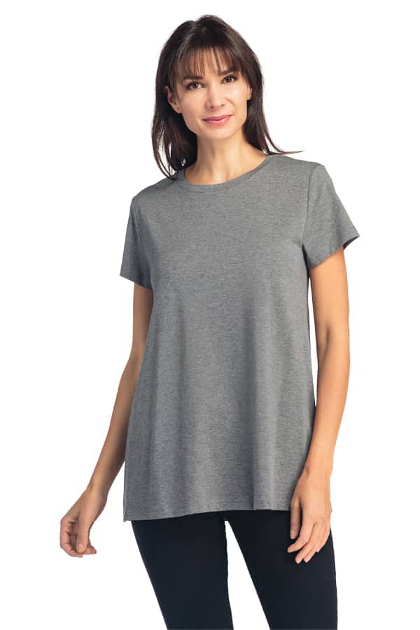 Women's Relaxed EcoFabric™ Crew Neck Tee Womens>Casual>Top Fishers Finery Light Heather Gray X-Small 