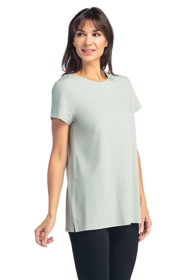 Women's Relaxed EcoFabric™ Crew Neck Tee Womens>Casual>Top Fishers Finery Sea Glass Large 