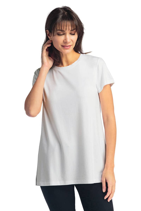Women's Relaxed EcoFabric™ Crew Neck Tee Womens>Casual>Top Fishers Finery Natural White X-Small 