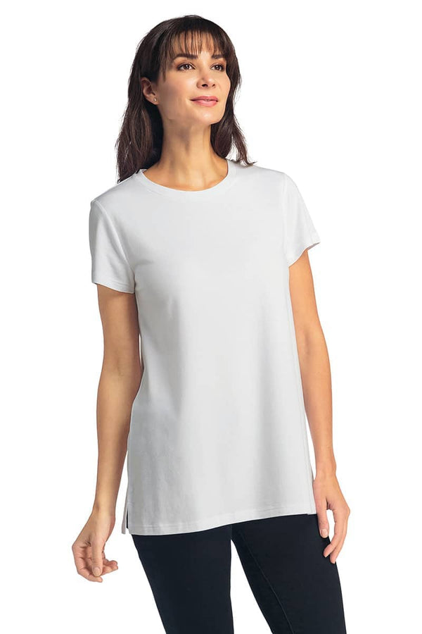 Women's Relaxed EcoFabric™ Crew Neck Tee Womens>Casual>Top Fishers Finery Natural White Large 