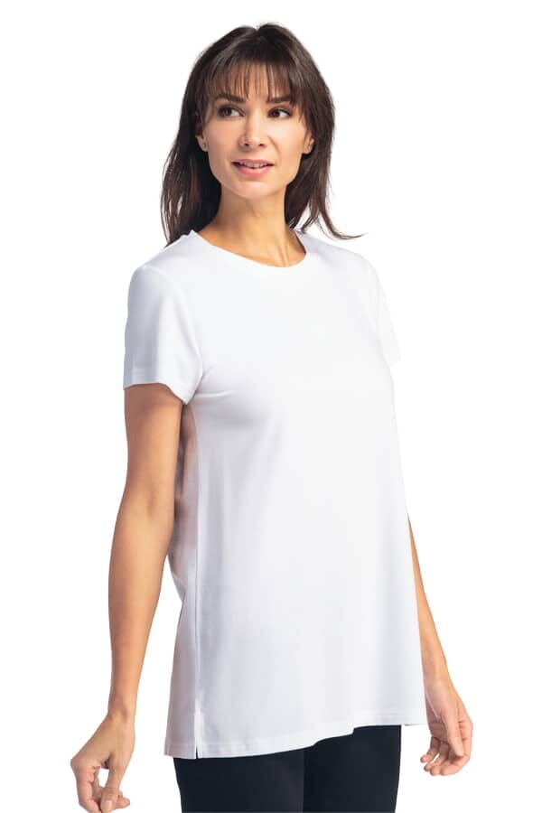 Women's Relaxed EcoFabric™ Crew Neck Tee Womens>Casual>Top Fishers Finery Bright White X-Small 