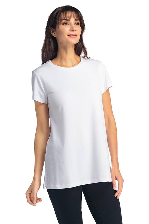Women's Relaxed EcoFabric™ Crew Neck Tee Womens>Casual>Top Fishers Finery Bright White Medium 