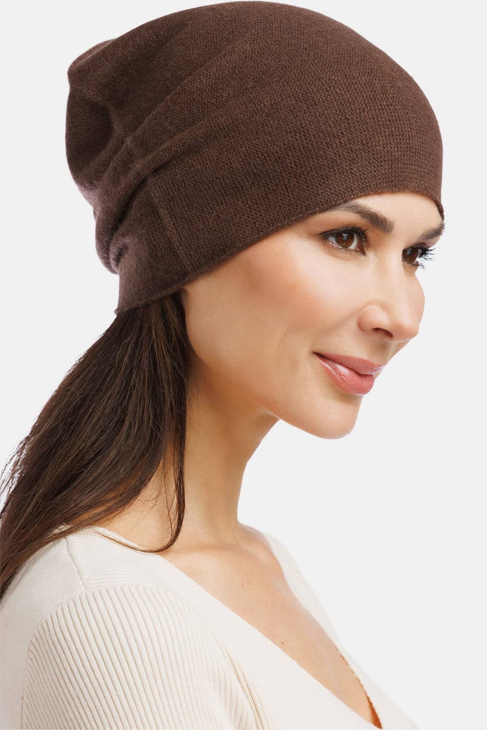 Women's 100% Cashmere Slouchy Beanie Hat Womens>Accessories>Hat Fishers Finery 