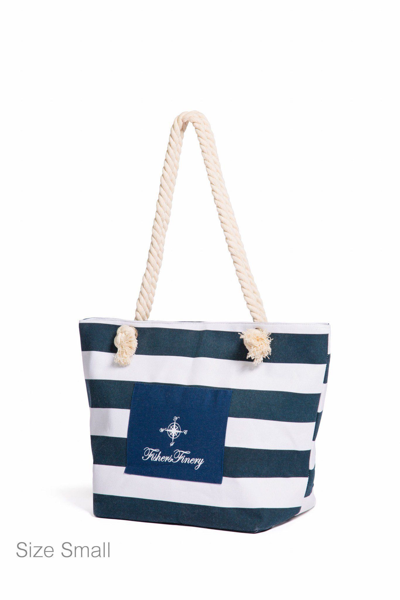 Heavy Canvas Beach Bag - Water Resistant Lining Home>Luggage Fishers Finery Navy Individual 