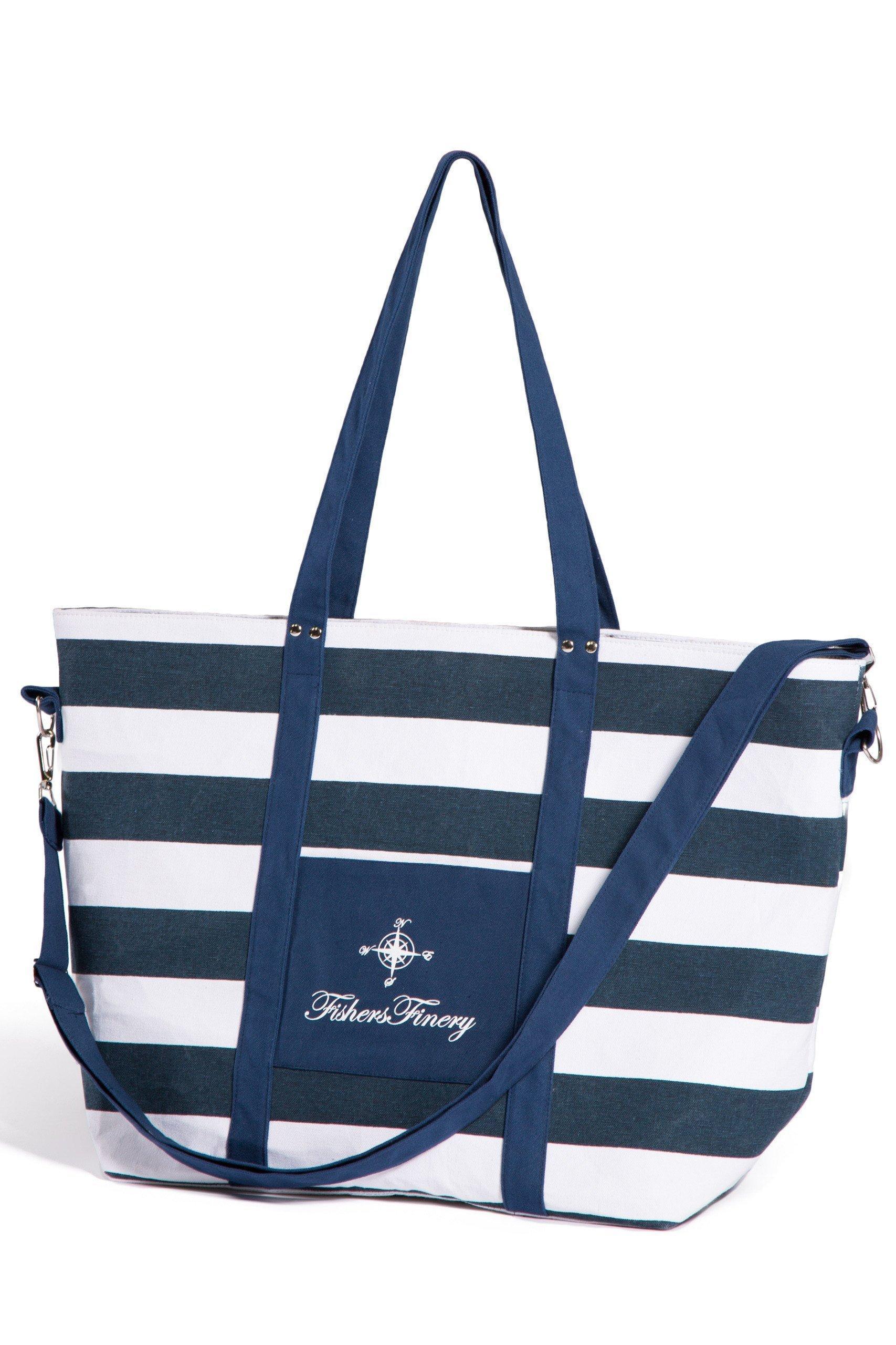 Large Beach Tote Bags Water Resistant & Insulated Fishers Finery