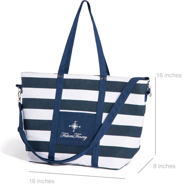 Heavy Canvas Insulated Beach Bag Home>Luggage Fishers Finery Navy Medium 