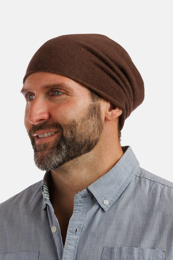 Men's 100% Pure Cashmere Slouchy Beanie Mens>Accessories>Hat Fishers Finery 