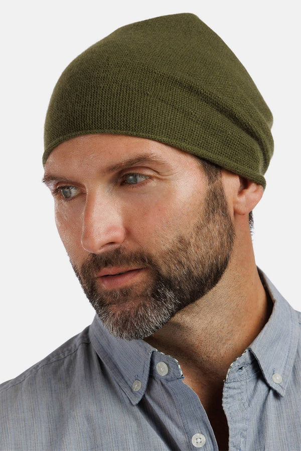 Men's 100% Pure Cashmere Slouchy Beanie Mens>Accessories>Hat Fishers Finery 
