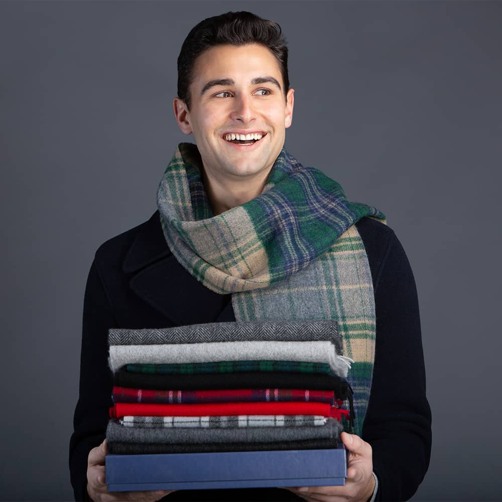 Men's Classic 100% Pure Cashmere Scarf Mens>Accessories>Scarf Fishers Finery 