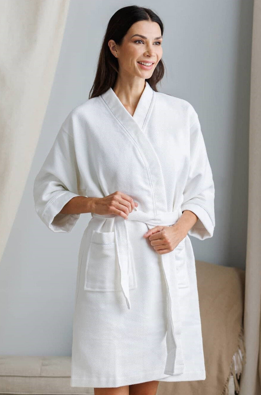 Women&#39;s Modal Kimono Resort Spa Robe with Quilted Design Womens&gt;Sleep and Lounge&gt;Robe Fishers Finery 