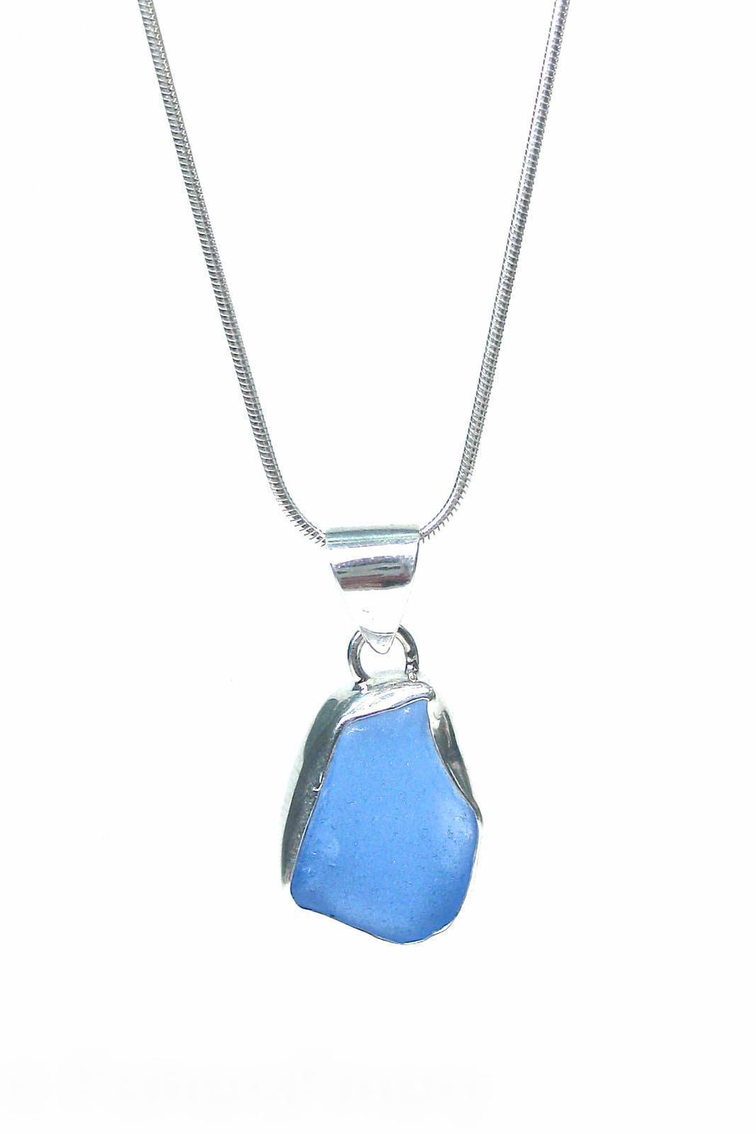 Single Bezel Pendant Necklace with Gift Box Womens>Accessories>Jewelry Fishers Finery Cornflower 